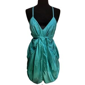 Yigal Azrouel green silk parachute dress